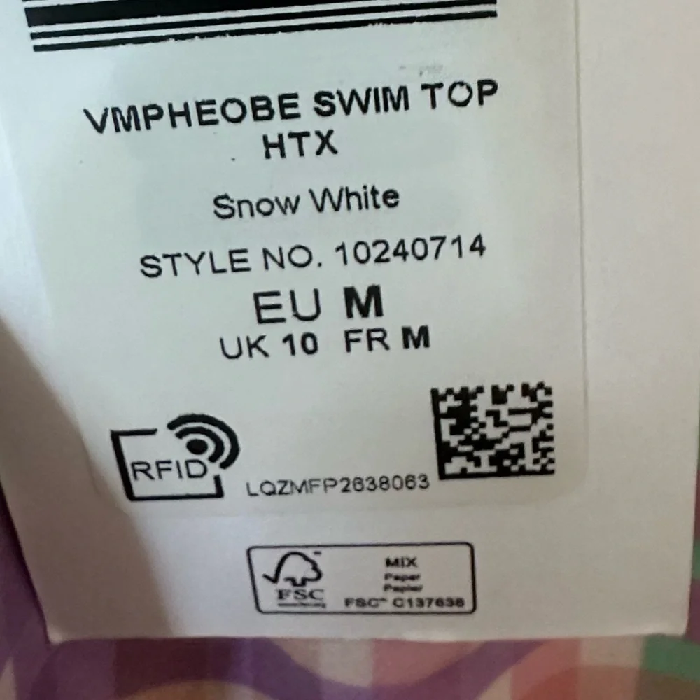 Vero Moda pastels swim suit set bikini NWT‎ medium plaid purple green pink